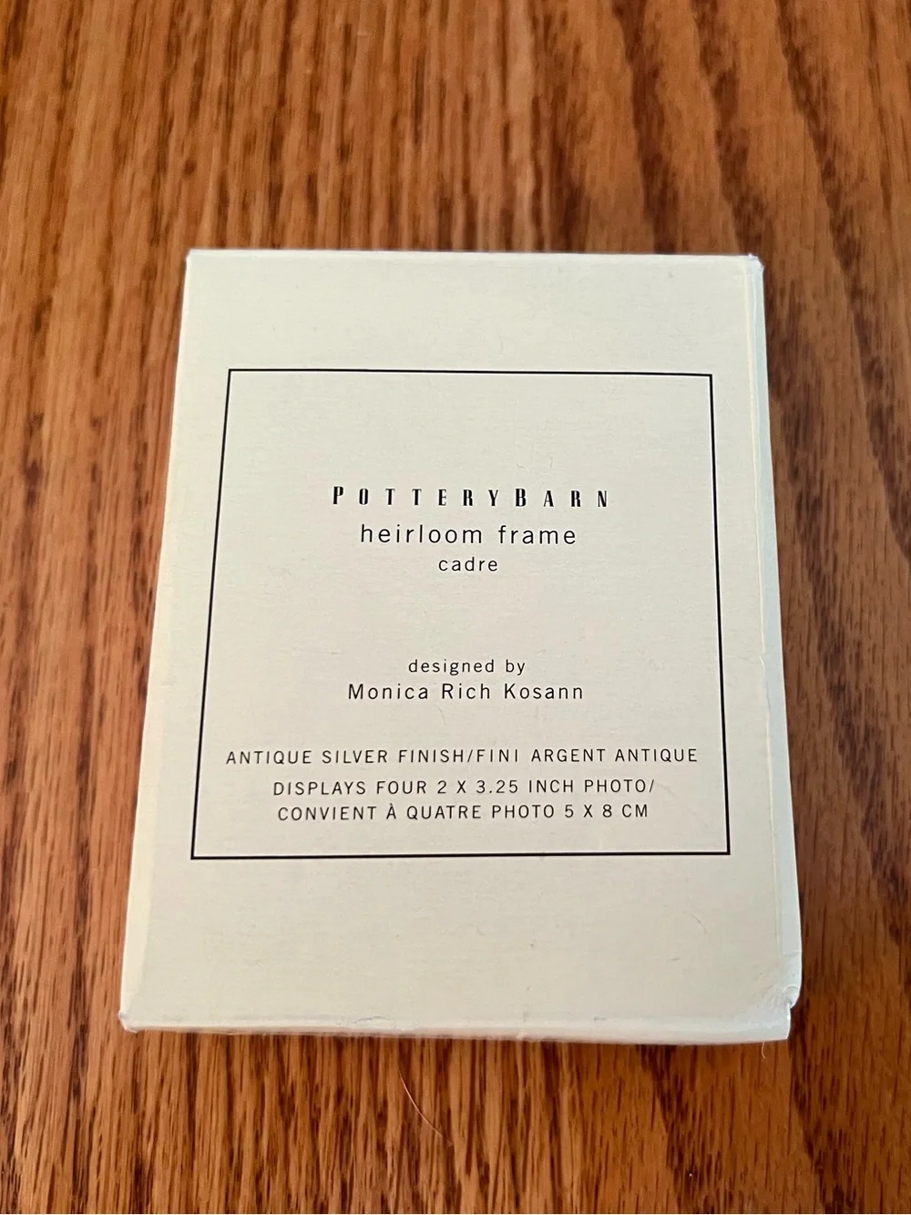 Pottery Barn Antique Silver Finish Heirloom Frame in Box